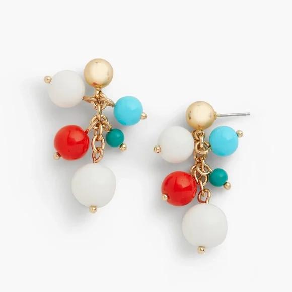 Talbots NWT Bauble Cluster Statement Earrings - Picture 1 of 3